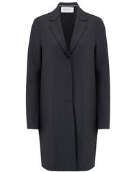 Harris Wharf London Harris Wharf Cocoon Wool Coat - Gunmetal - Metallic