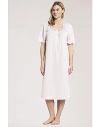 Féraud Long Half Sleeve Lace Nightdress - White
