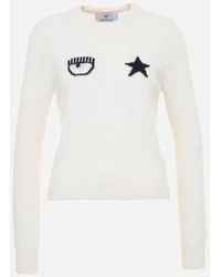 Chiara Ferragni Long Sleeve Shirt With Logo Detail - White