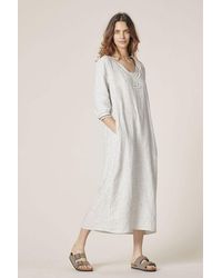 Harris Wilson Christie Striped Linen Dress - White
