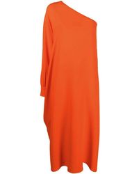 Valentino Robe Longue Évasée - Orange