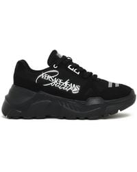Versace Jeans Couture Logo-print Chunky Low-top Sneakers - Black