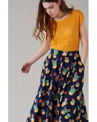 Emily and Fin Sandy Cactus Circle Skirt - Blue