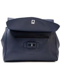 Plinio Visona' ' Leather Bag - Blue