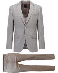 hugo boss grey suit sale