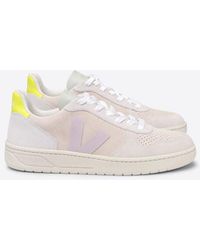 veja v 10 suede multico sable parme