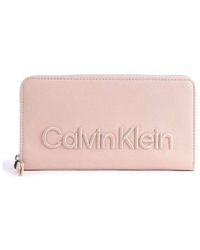 Calvin Klein Portfoglio Calvin Resort Synthetic Rosa Anticosku# K60k609705-ter - Pink