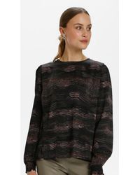 Soaked In Luxury Trace Print Anita Blouse - Black