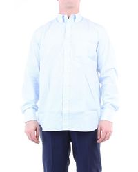 Grifoni Shirts General White And Light - Blue