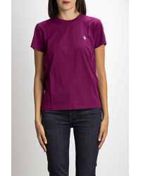 Ralph Lauren T-shirt Giro Donna Mezza Manica - Purple
