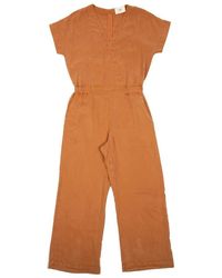 Folk Folk Wrap Jumpsuit - Dusty Teak - Orange