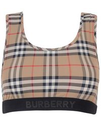 Burberry Synthetic Two-tone Stretch Nylon Top - Lyst