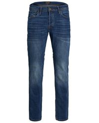MODA UOMO Jeans Consumato sconto 51% Blu navy W32/L32 Jack & Jones Jeggings & Skinny & Slim 