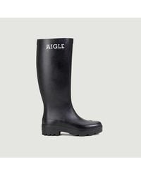 Aigle Rain Boots Signed Atelier Noir - Black