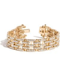 AUrate New York - Lab Grown White Sapphire Panther Chain Link Bracelet - Lyst