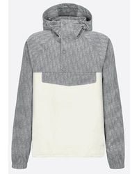Dior Christian Oblique Hooded Anorak Jacket Gray