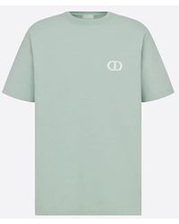 Dior Christian 'cd Icon' T-shirt Relaxed Fit Green