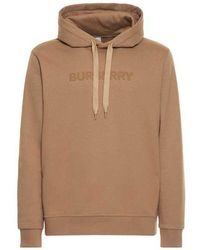 Burberry - Ansdell Logo Cotton Jersey Hoodie Camel - Lyst