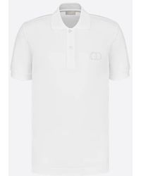 Dior Christian 'cd Icon' Polo Shirt Piqué White