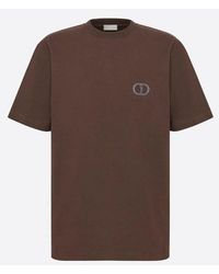 Dior Christian 'cd Icon' T-shirt Relaxed Fit Brown