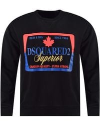 DSquared² Black Superior Print Sweatshirt Black