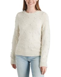 Lucky Brand Womens Polka Dot Pullover Sweater