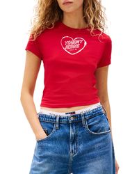 Tommy Hilfiger - Heart Graphic Tee - Lyst