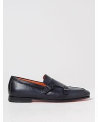 Santoni - Leather Buckle Loafers - Lyst