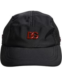Dolce & Gabbana - Black Nylon Logo 6 Panels Baseball Cap - Lyst