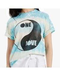 Junk Food T-shirt Aqua Blue Size Xs Knit One-love Graphic Tee
