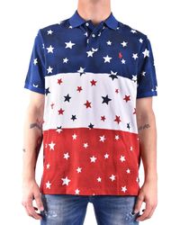Ralph Lauren - Print Short Sleeve Polo Shirt With Button Fastening - Lyst