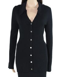 Danielle Bernstein Jumper Small S Rib Cardigan Button-up - Black