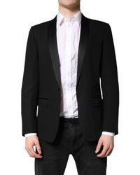 Dolce & Gabbana - Black Single Breasted Men Coat Martini Blazer - Lyst