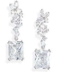Nordstrom Jewelry Earrings Emerald Drop Cluster - Metallic