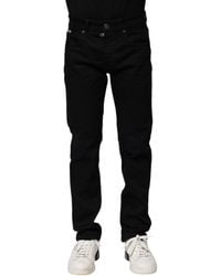 Dolce & Gabbana - Black Cotton Skinny Denim Jeans - Lyst