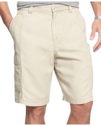 Tommy Bahama Textured Tan Size 30 Solid Cargo Shorts - Natural