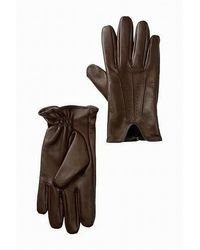 Nordstrom Winter Gloves Size Large L Perforated Leather - Brown