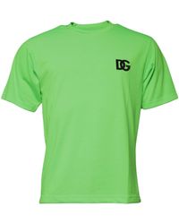 Dolce & Gabbana - Green Logo Polyester Crew Neck T - Lyst