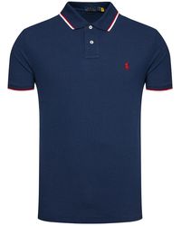 Ralph Lauren - Short Sleeve Polo With Button Fastening And Round Neck - Lyst