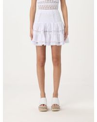 Charo Ruiz - Mini Skirt Tiered Ruffle Lace - Lyst