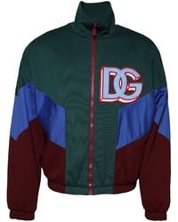 Dolce & Gabbana - Multicolor Cotton Logo Full Zip Jacket - Lyst