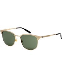 Montblanc Cat Eye Metal Sunglasses Gold / Green