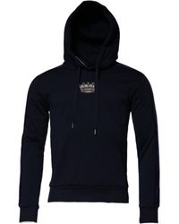 Dolce & Gabbana - Black Crown Cotton Hooded Sweatshirt Sweater - Lyst