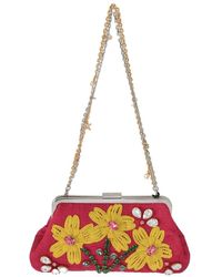 women's flower applique purse
