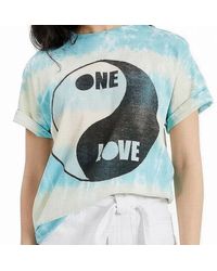 Junk Food T-shirt Aqua Size Large L One-love Graphic Tee - Blue