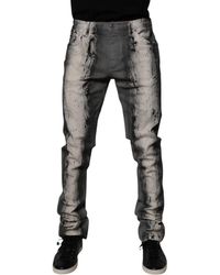 Dolce & Gabbana - Slim Fit Paint Splatter Jeans - Lyst