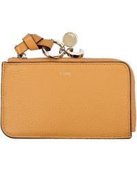 Chloé - Chloé Portamonete Donna Pelle Arancione/Albicocca - Lyst