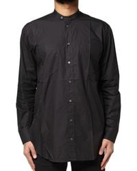 Dolce & Gabbana - Black Cotton Button Down Men Casual Shirt - Lyst