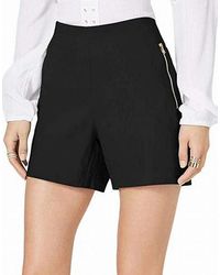 INC Dress Shorts Size 4 Zip-pockets Stretch Pull-on - Black