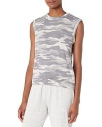 Pj Salvage Pyjama Top Grey Size Small S Camouflage-print - Multicolour
